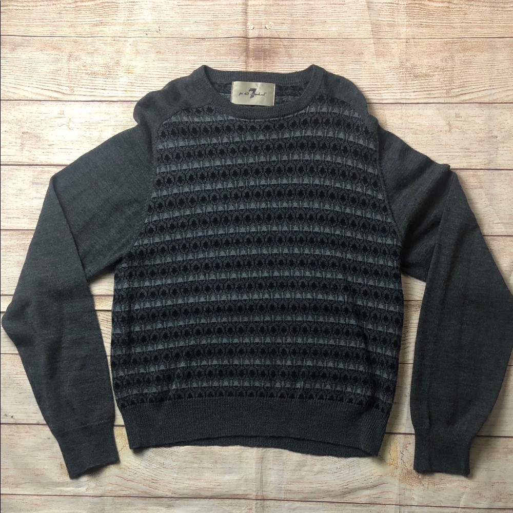 7 For All Mankind Charcoal Crewneck Sweater 💚